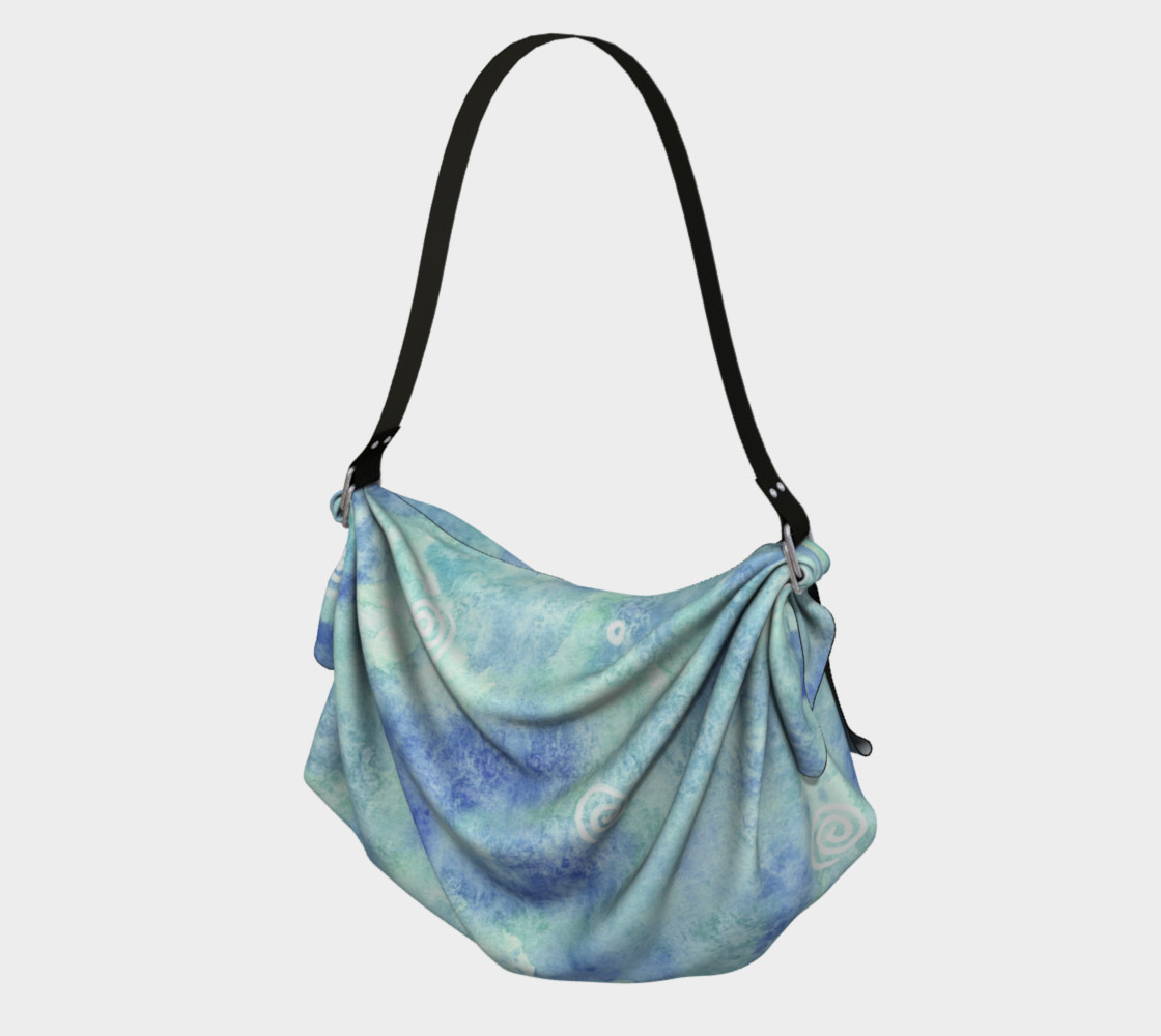 Blue lagoon Origami Tote 3D preview
