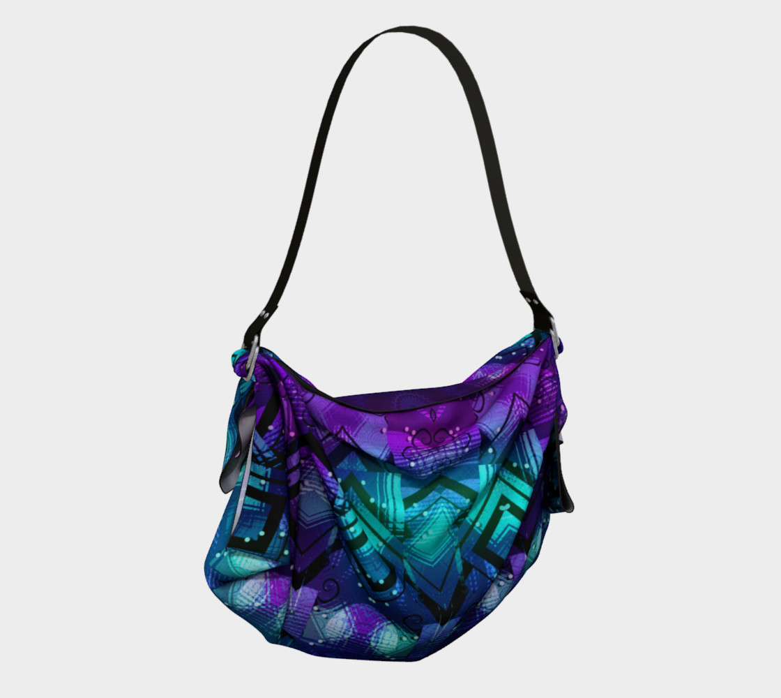 Celestial Midnight Mandala Half Origami Tote preview #2