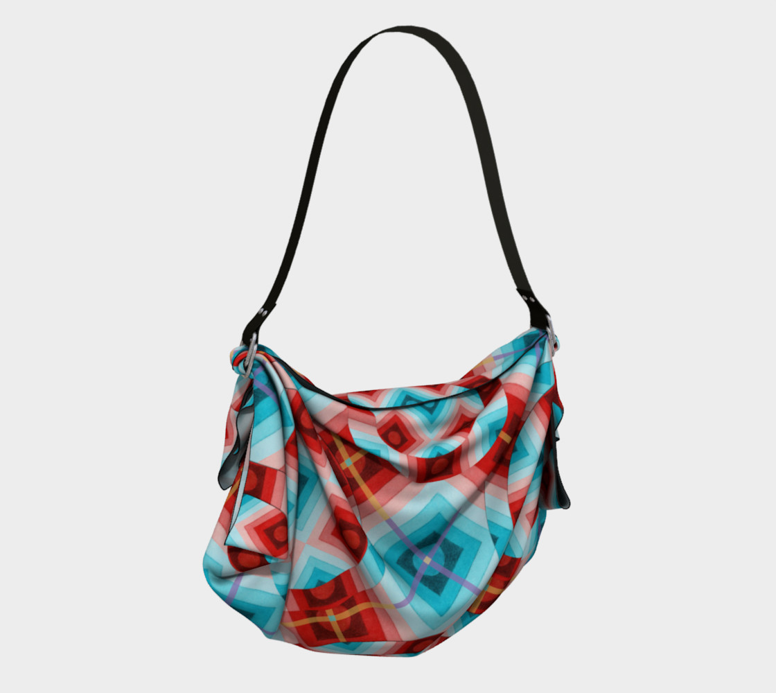 Op Art Argyle Origami Tote preview #2
