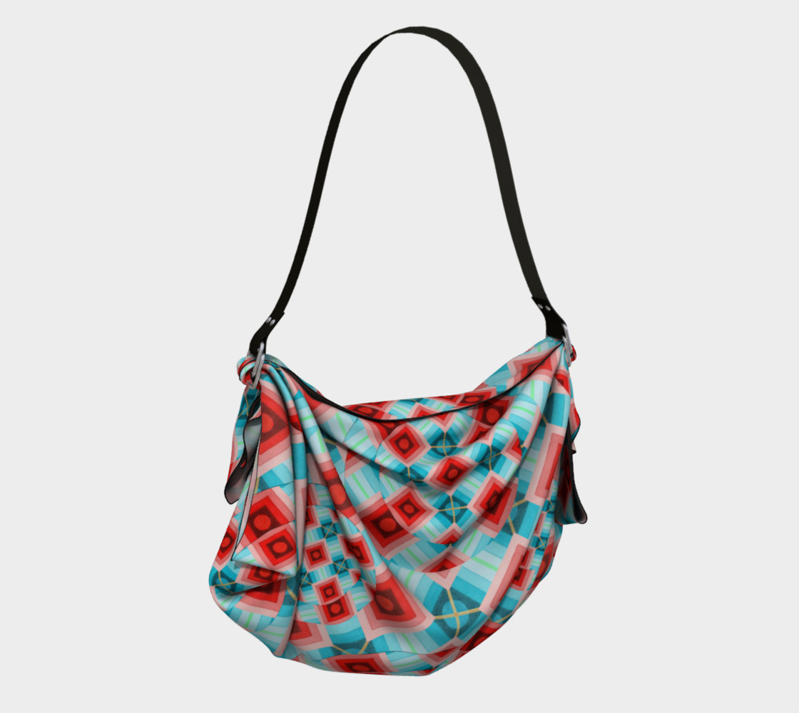 Aperçu de Op Art Geometric Origami Tote #2
