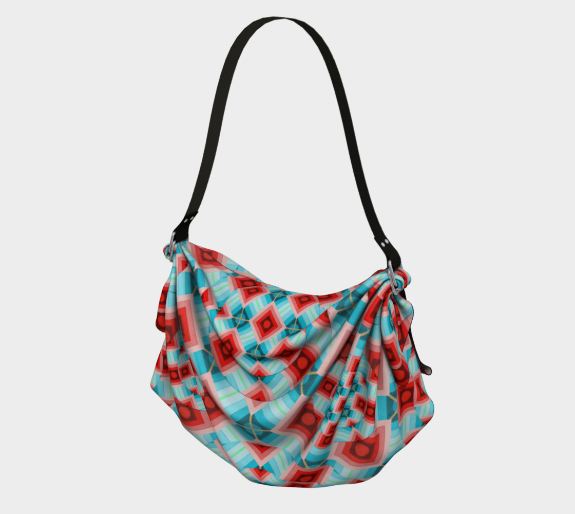 Aperçu de Op Art Geometric Origami Tote #1