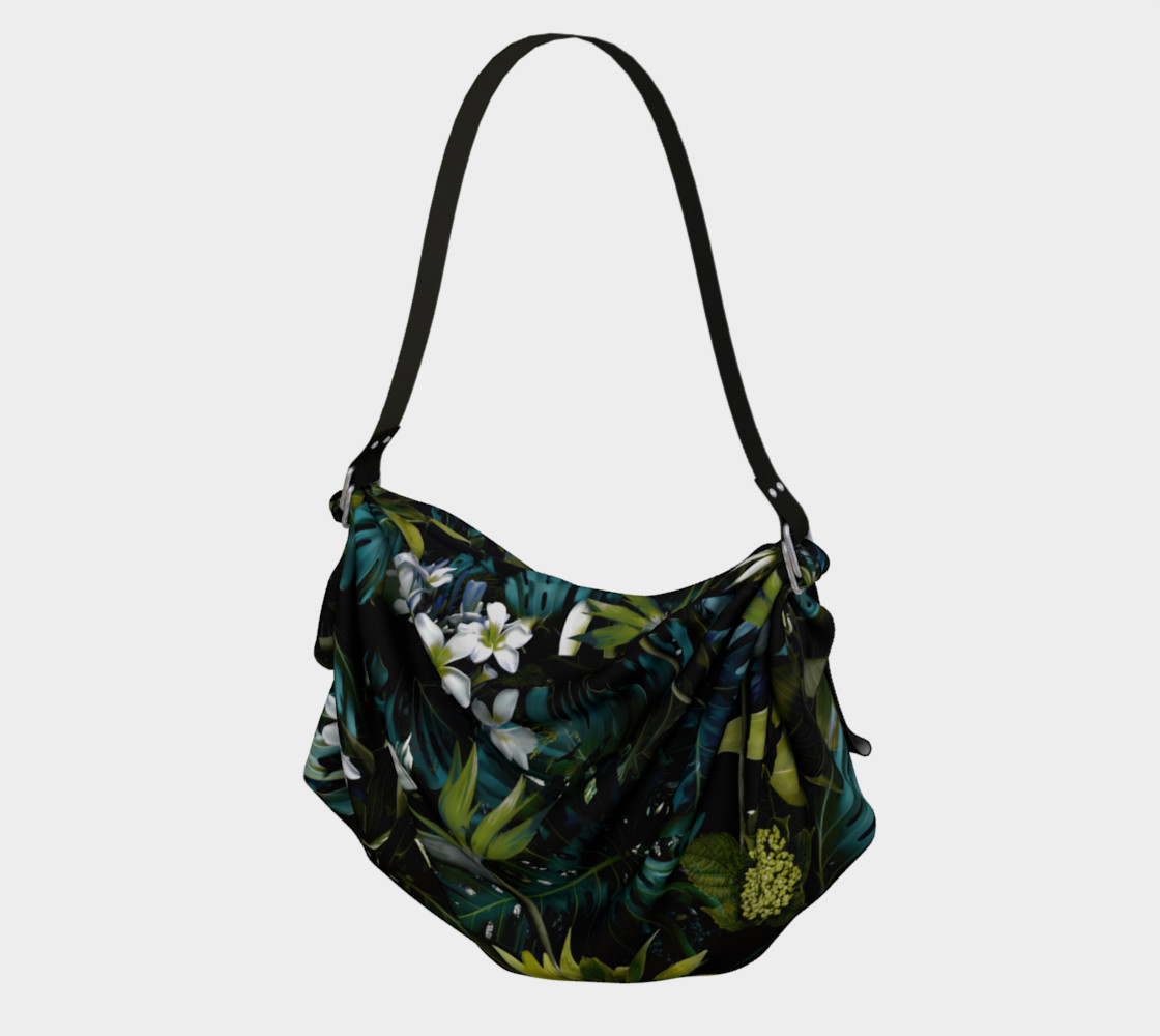 Tropical jungle origami tote 3D preview