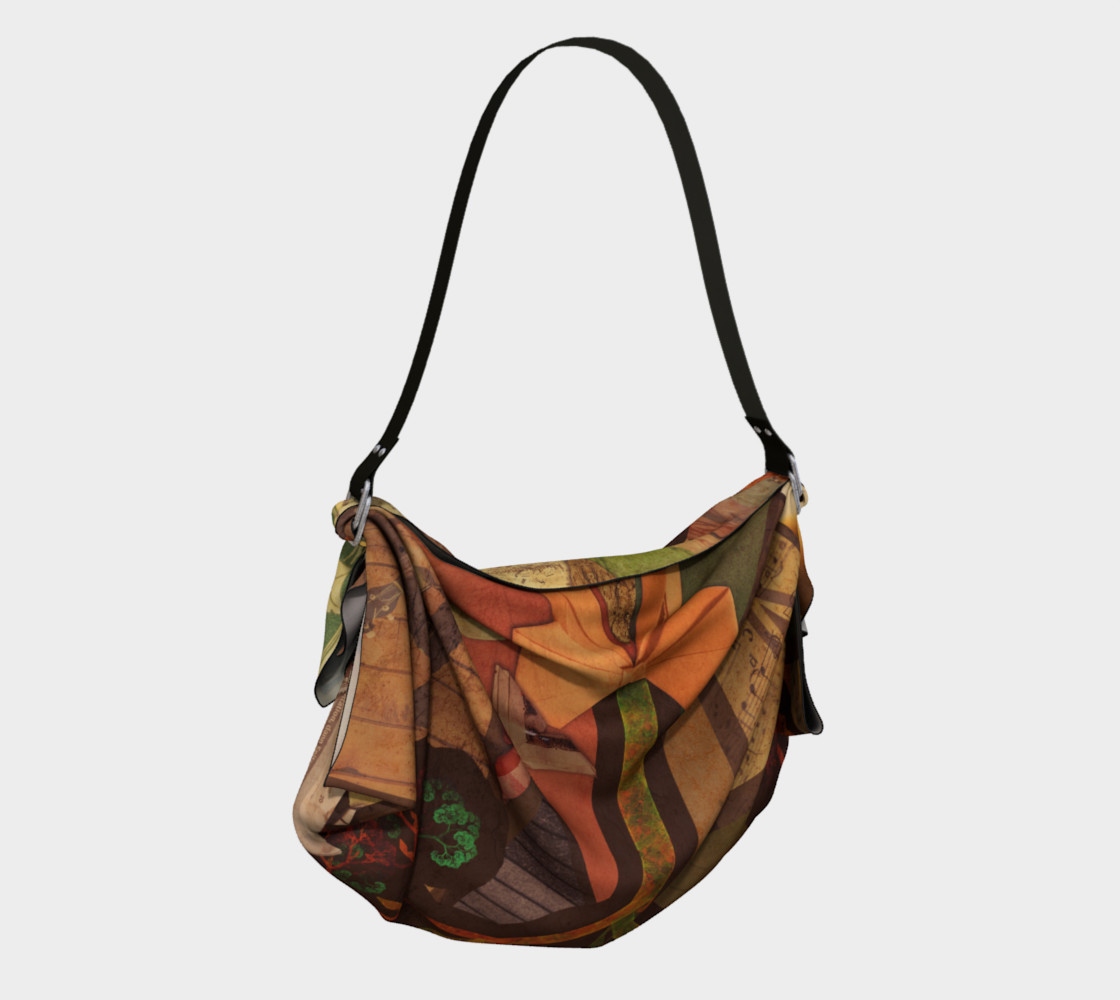 Aperçu de Origami Tote with a Beautiful Autumn Fractal Collage of Fall Colors #2