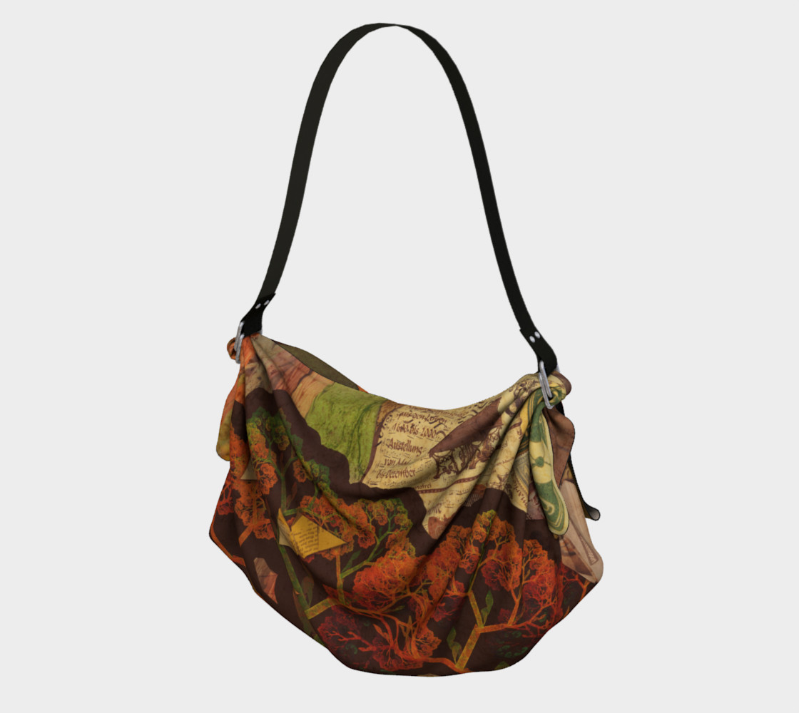 Aperçu de Origami Tote with a Beautiful Autumn Fractal Collage of Fall Colors #1