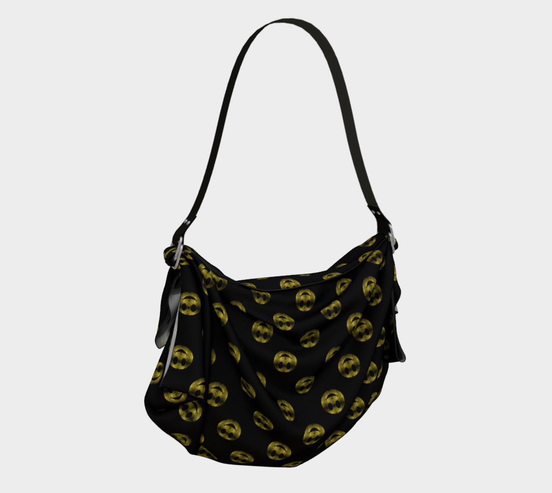 Sparkly Smiley Yellow Gold sparkles pattern Black preview #2