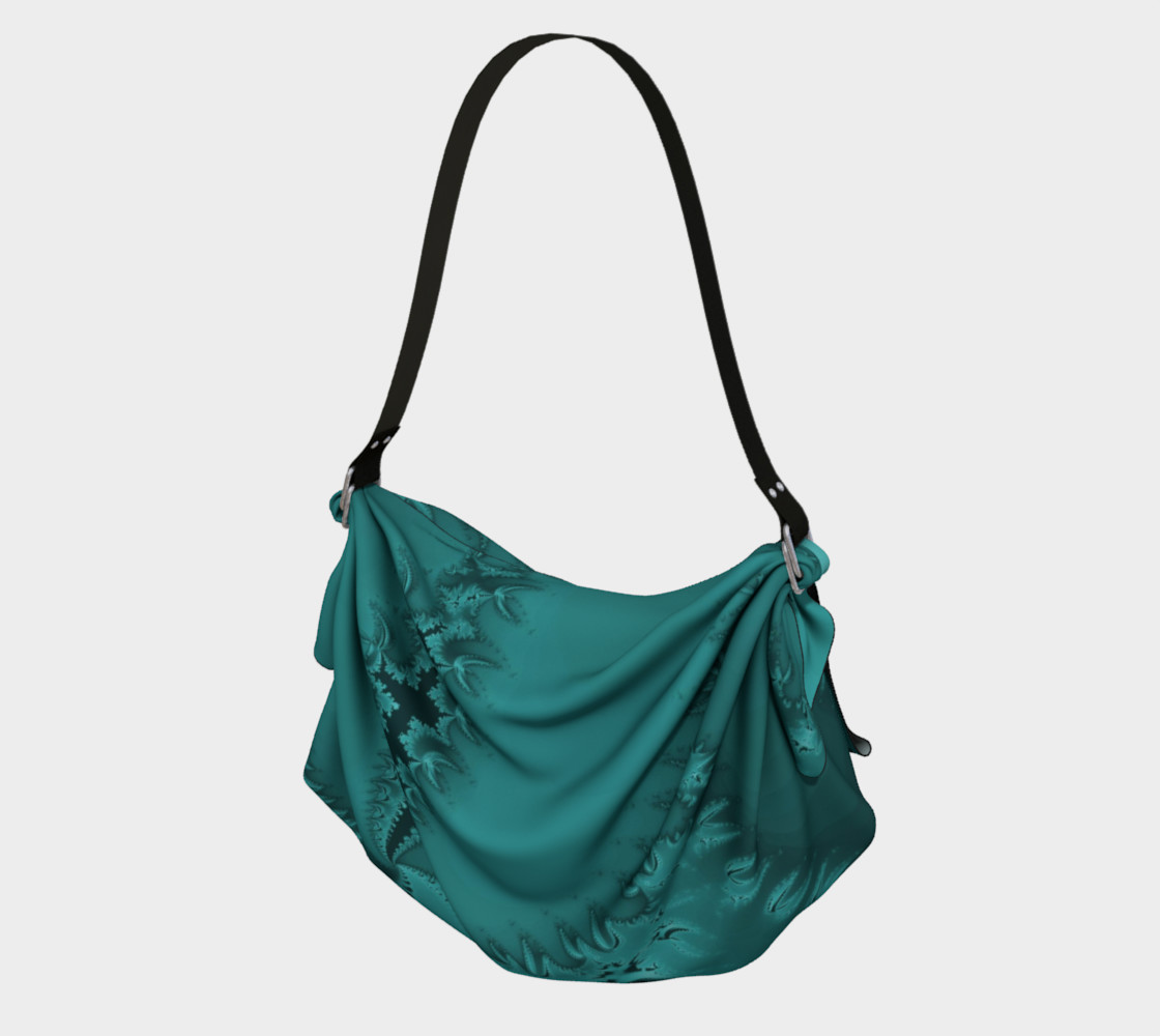 Teal Twilight Origami Tote 3D preview