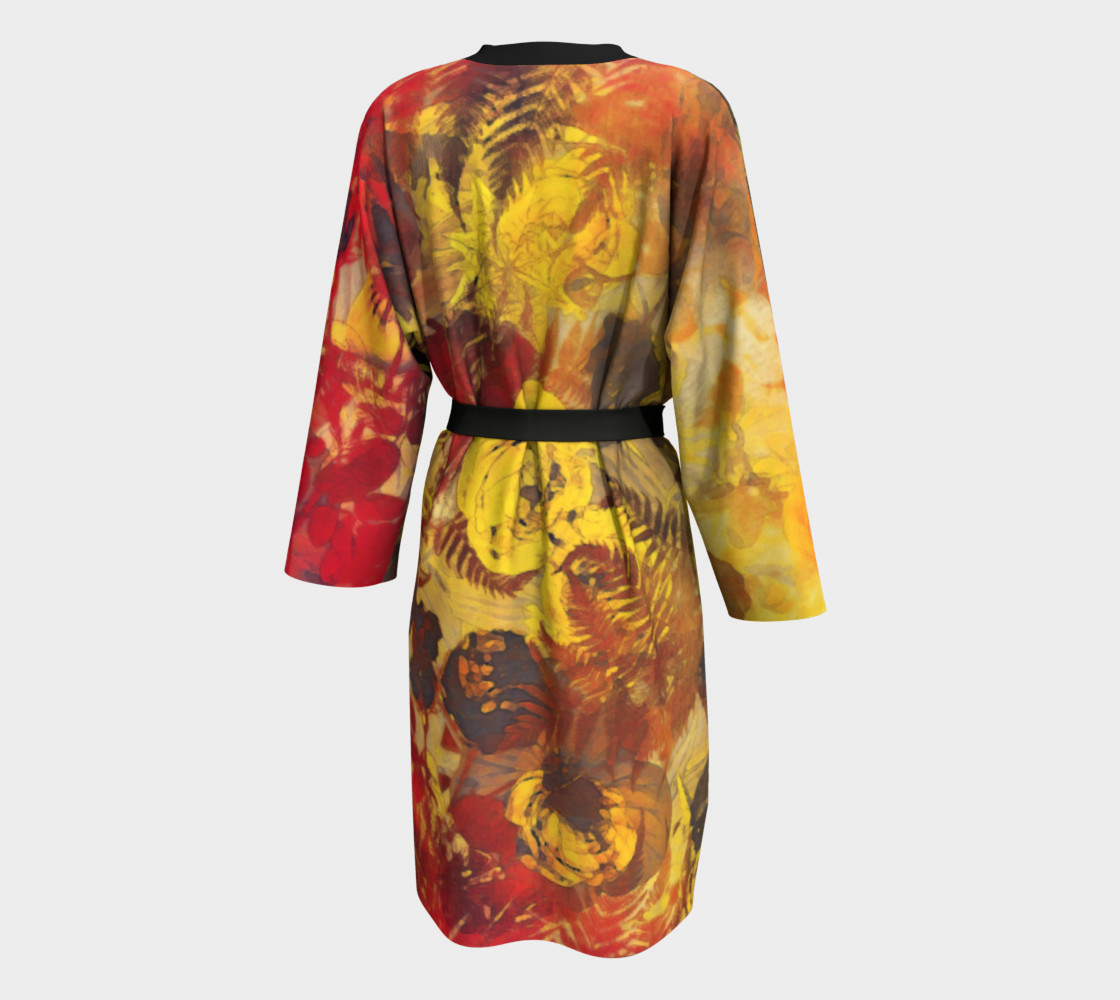 flowers yellow red peignoir preview #2