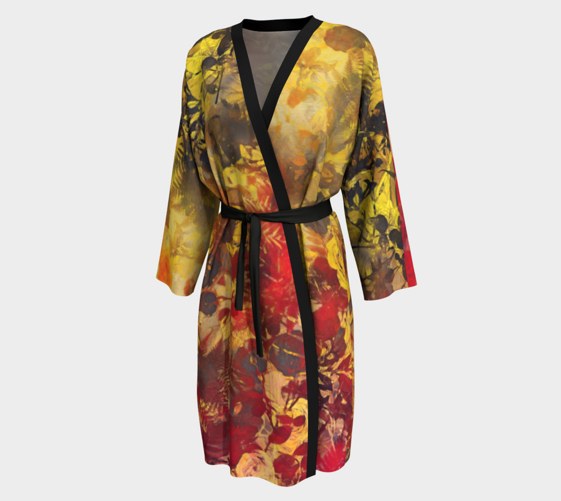 flowers yellow red peignoir preview #1