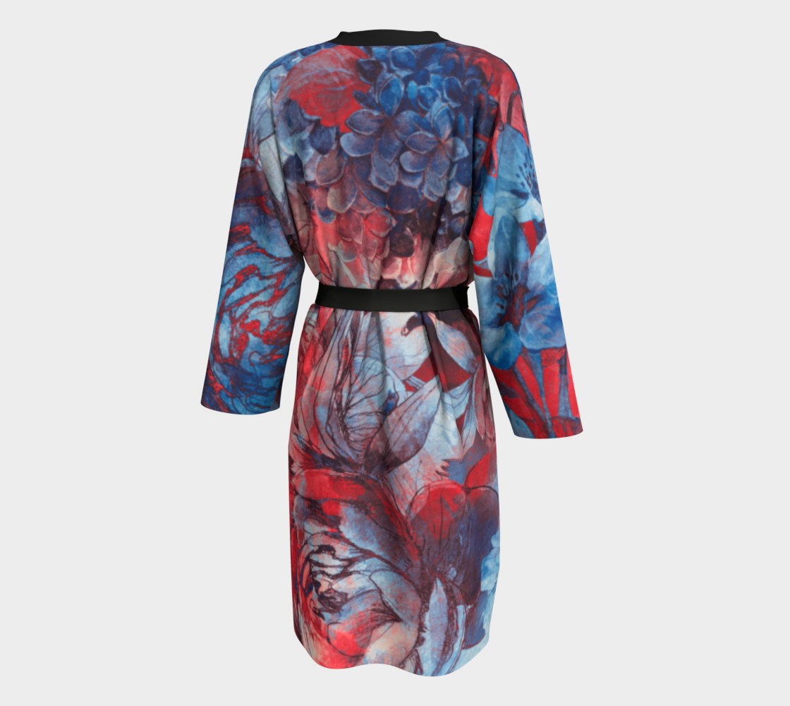 flowers red blue peignoir preview #2