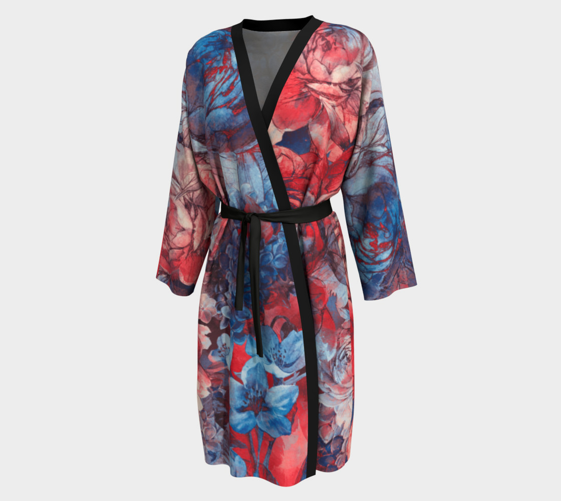 flowers red blue peignoir preview #1