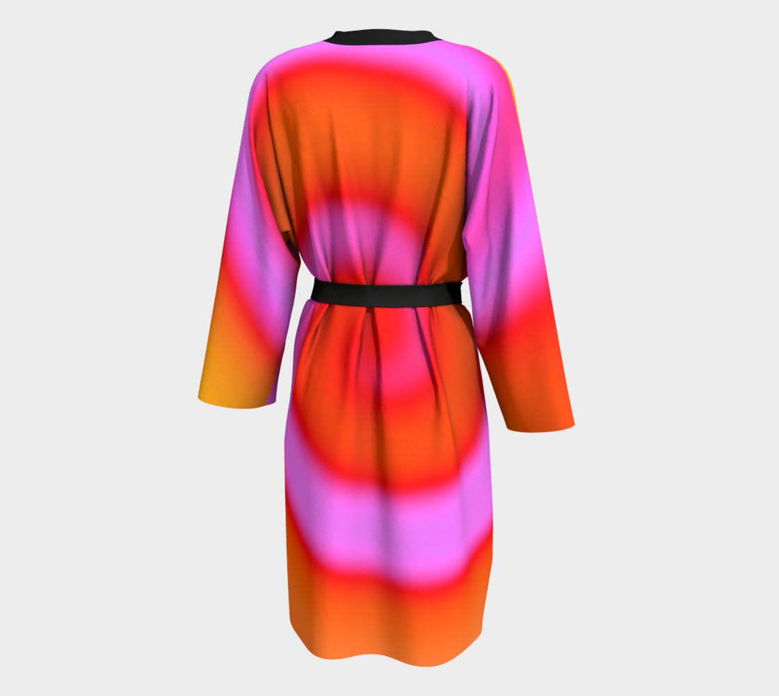 Bright Colorful Orange Pink Swirl Abstract preview #2