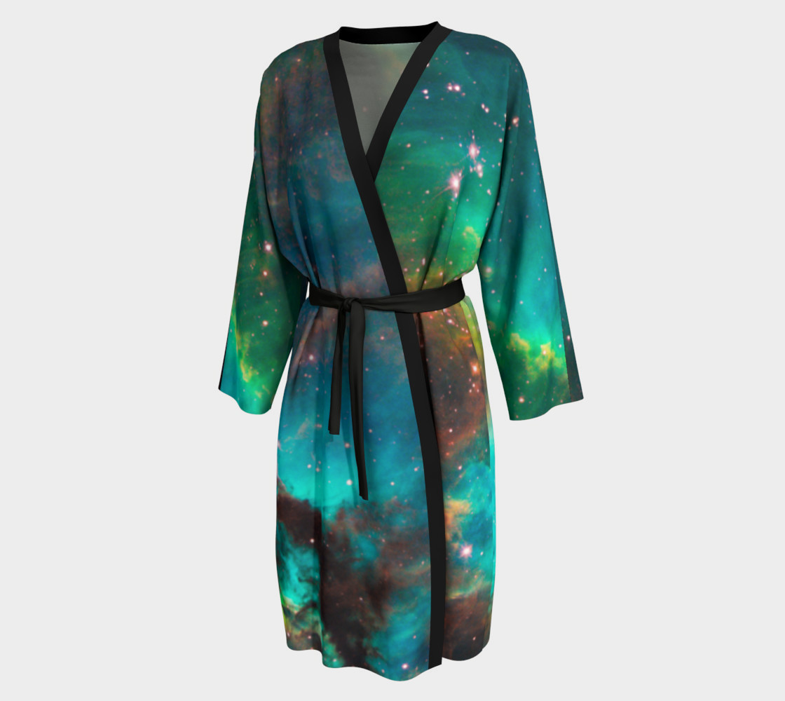Star Cluster NGC 2074 in Cosmic Cloud Peignoir Robe preview #1