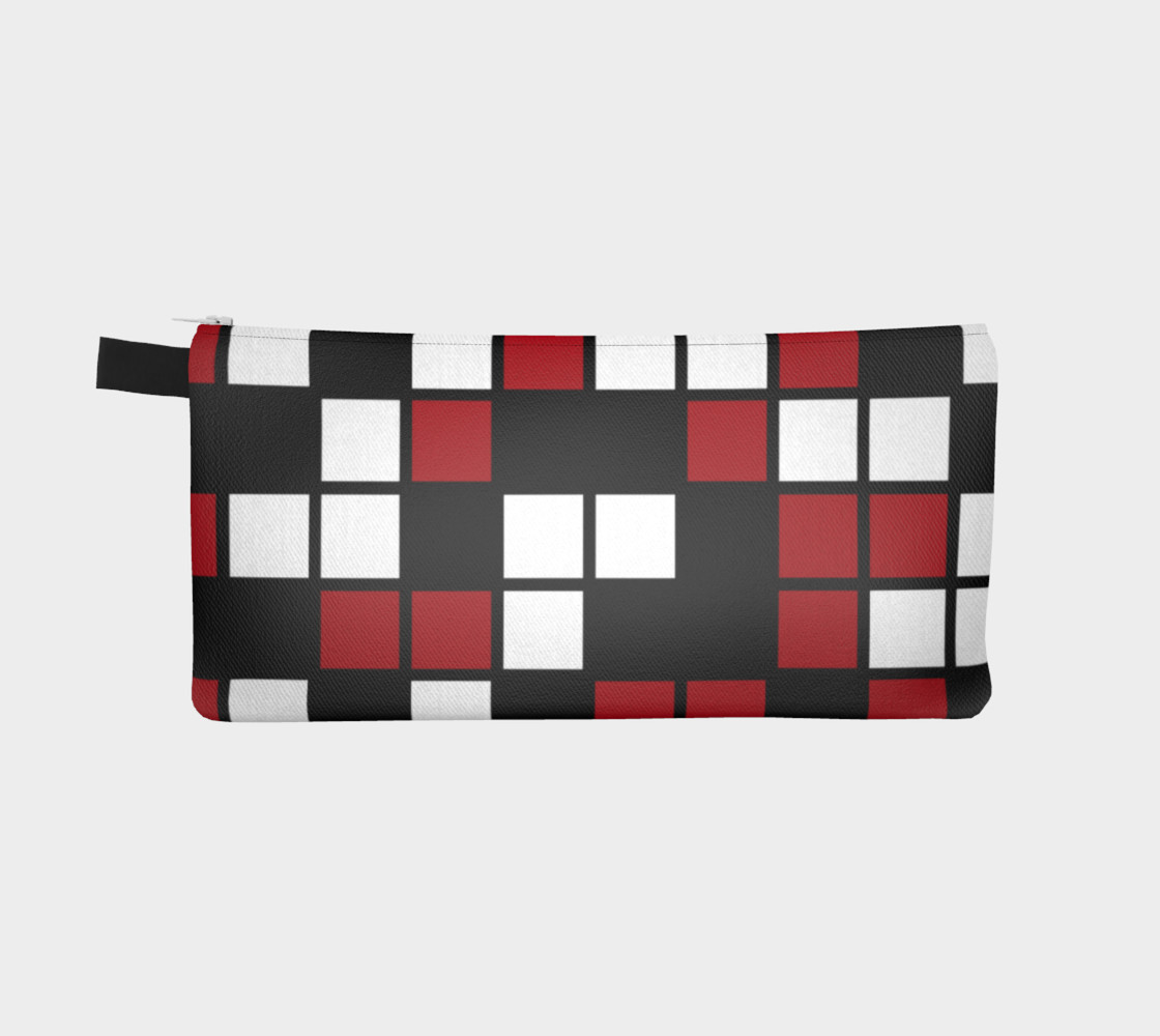 Aperçu de Dark Red, Black, and White Random Mosaic Squares #2