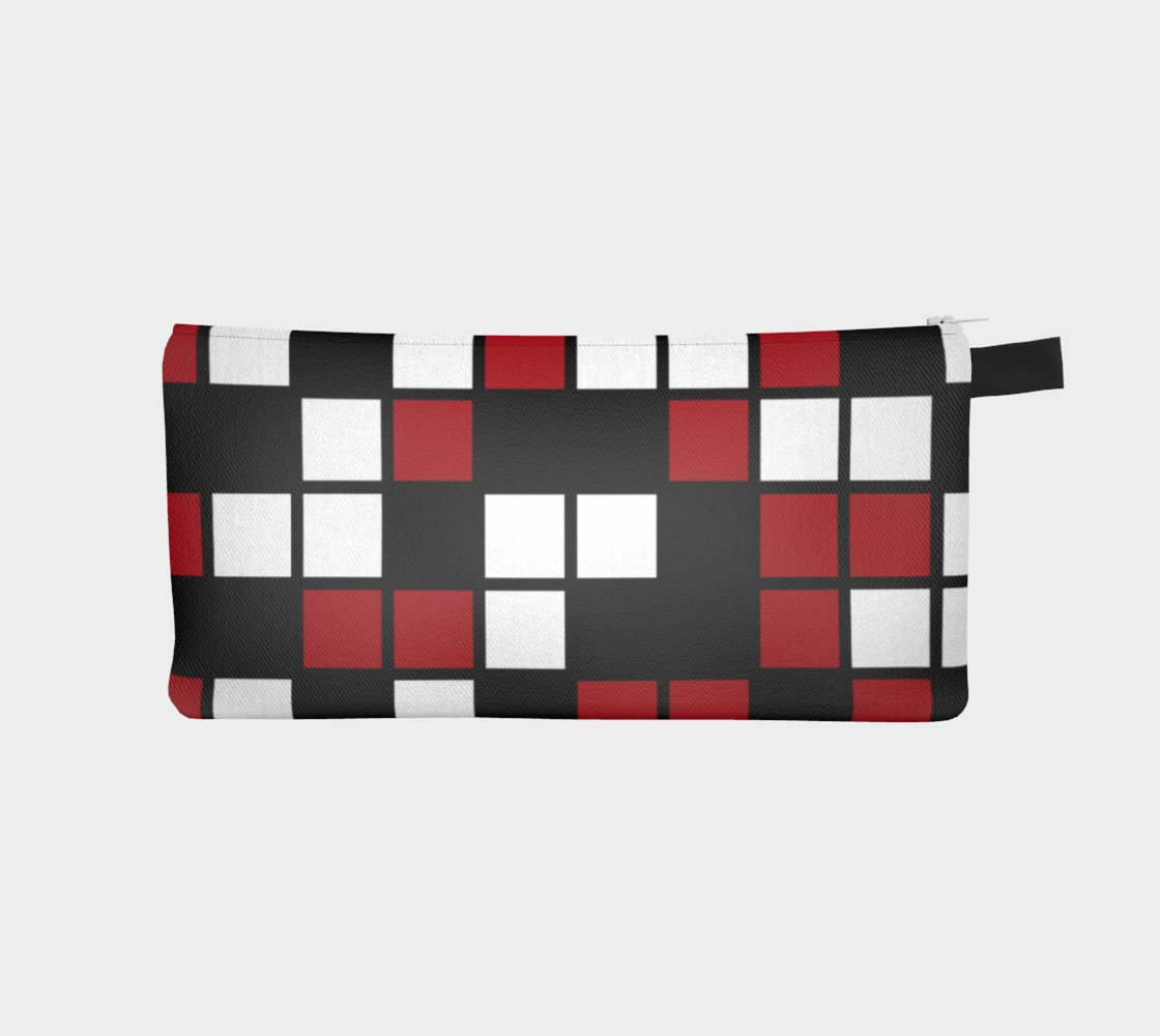 Aperçu de Dark Red, Black, and White Random Mosaic Squares #1