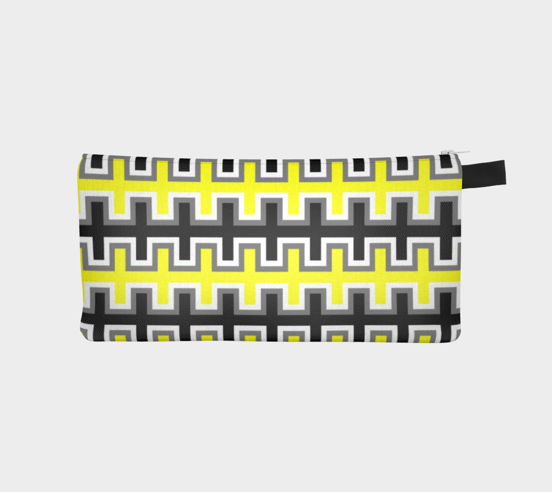 Aperçu de Black, Yellow, Grey, and White Southwest Blanket #1