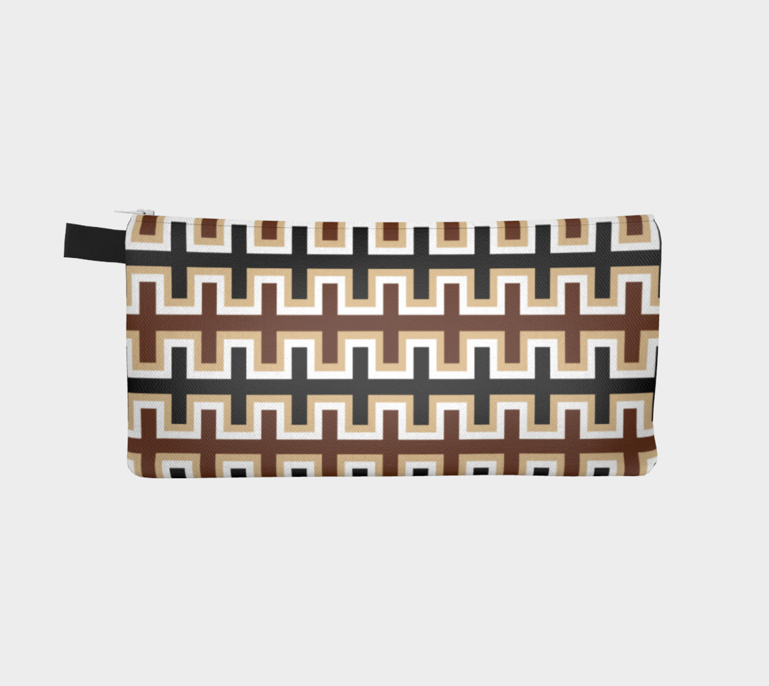 Aperçu de Black, Brown, Camel Brown, and White Southwest Blanket #2