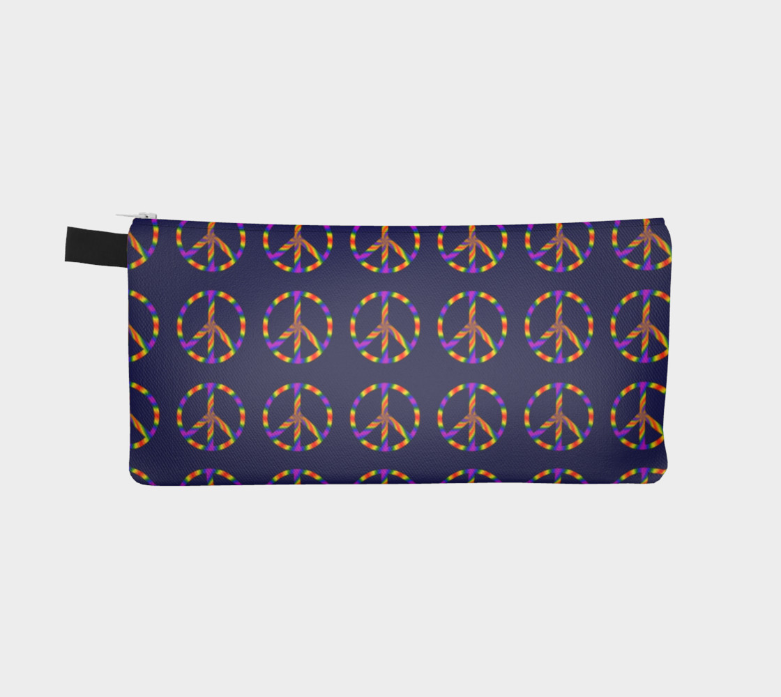 Rainbow Peace Sign Pencil Case preview #2