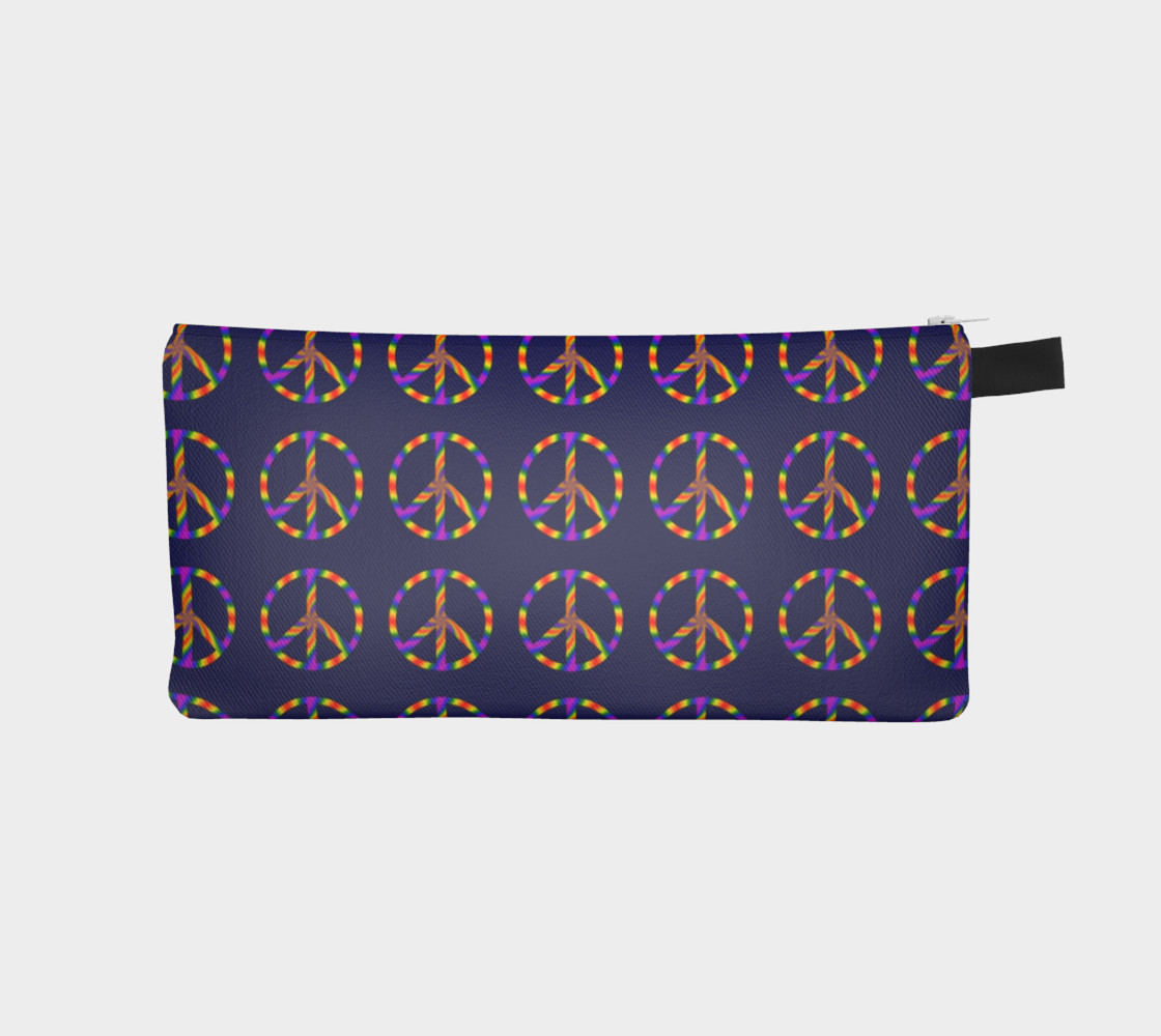 Rainbow Peace Sign Pencil Case preview #1