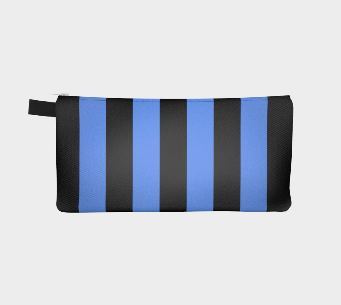 Aperçu de Black and Cornflower Blue Stripes #2