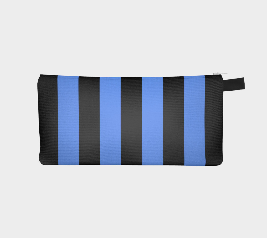 Aperçu de Black and Cornflower Blue Stripes #1