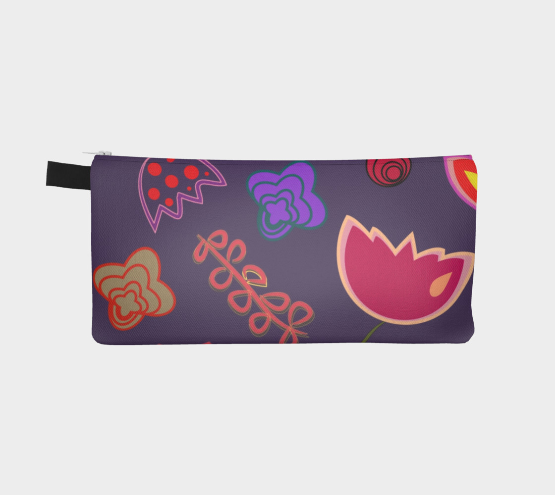 Purple Floral Pencil Box preview #2