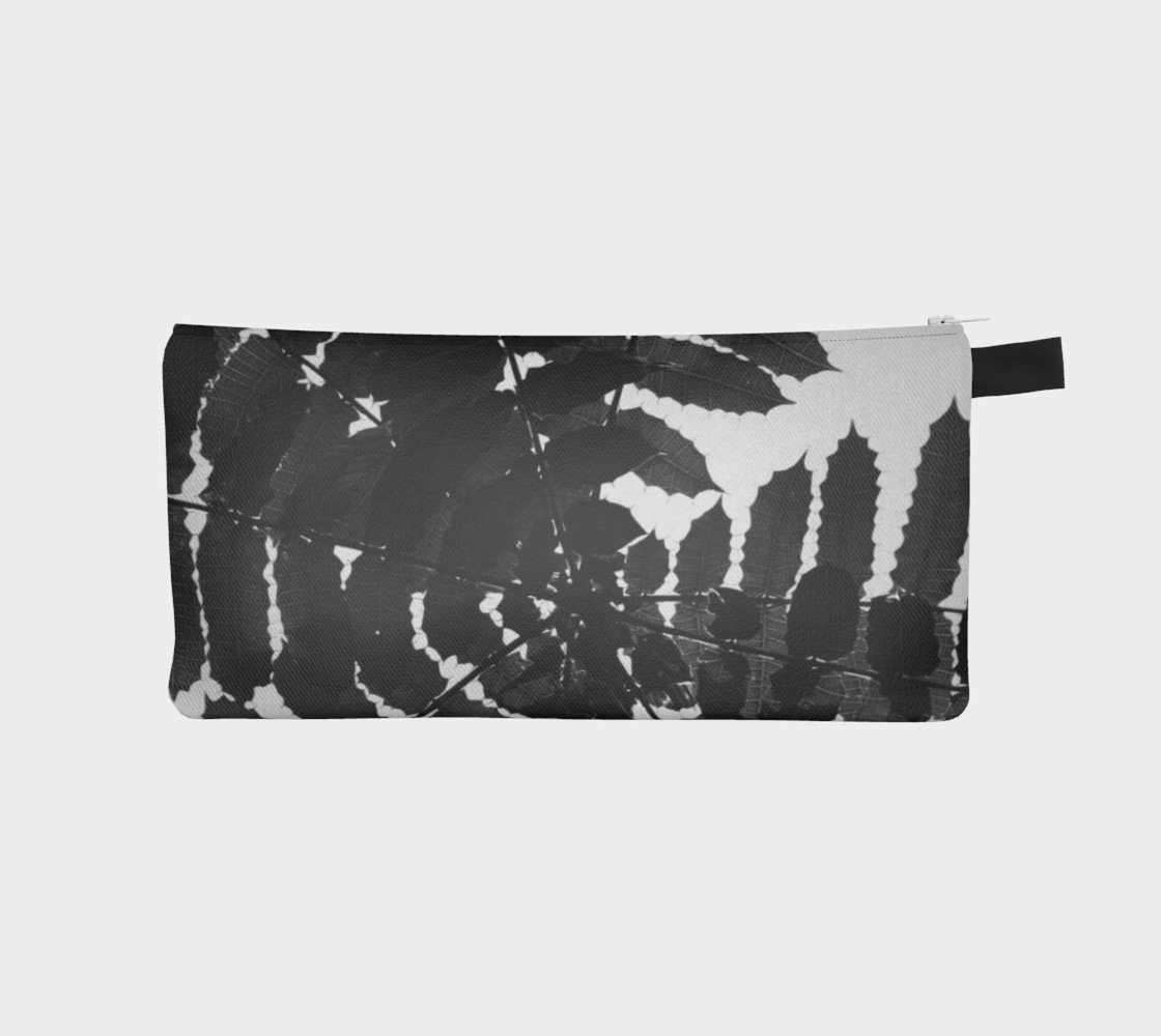 Black and White Leaf Pencil Case preview #1