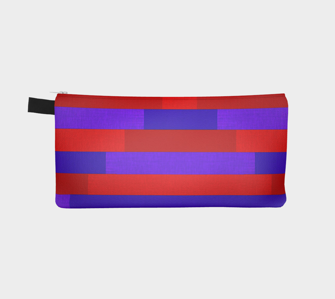 Red & Purple Stripes, Up & Down Pencil Case preview #2