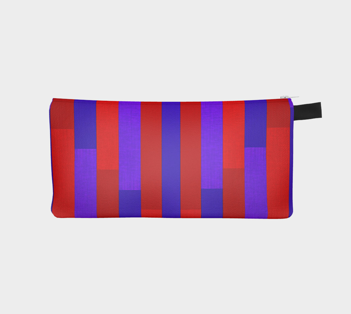 Red & Purple Stripes, Up & Down Pencil Case preview #1