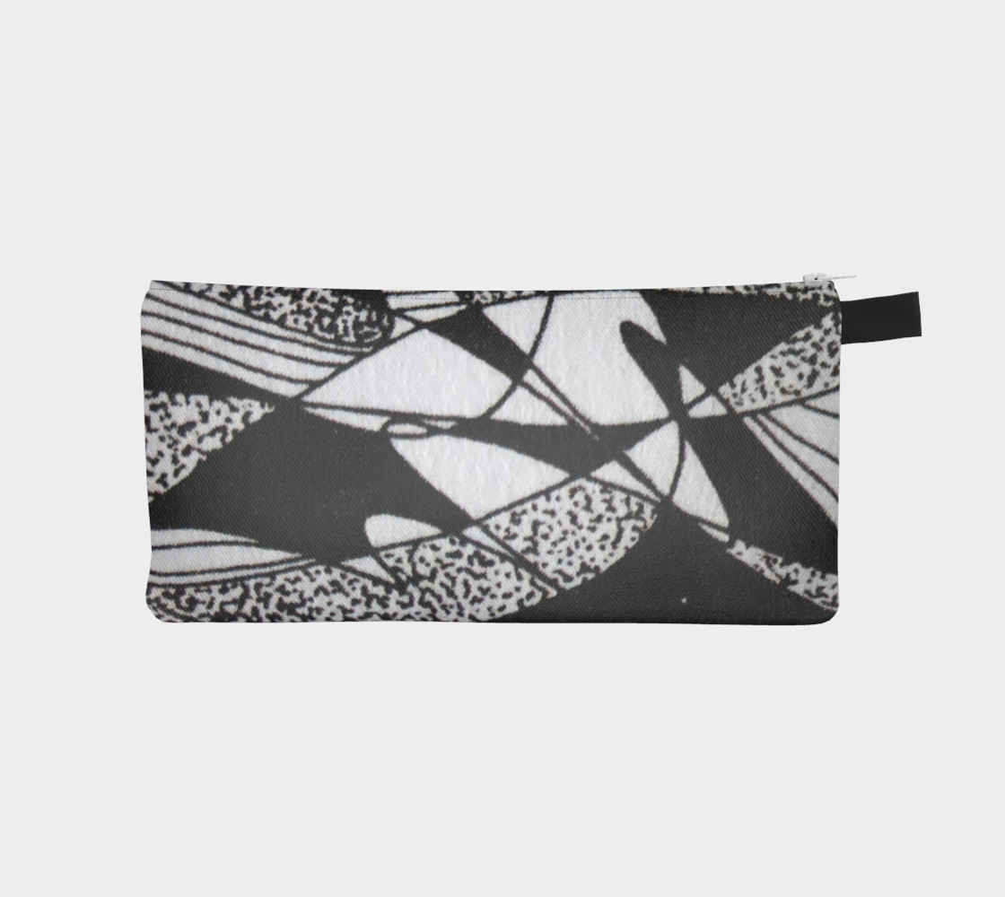 Aperçu de Étui à crayon-Griffe Noir et blanc-micheline-plante #1