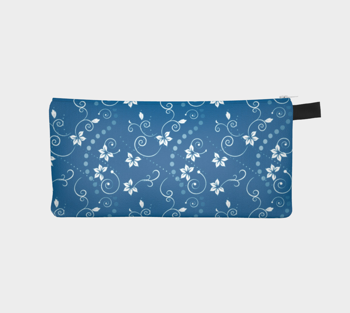 blue with white flowers preview #1