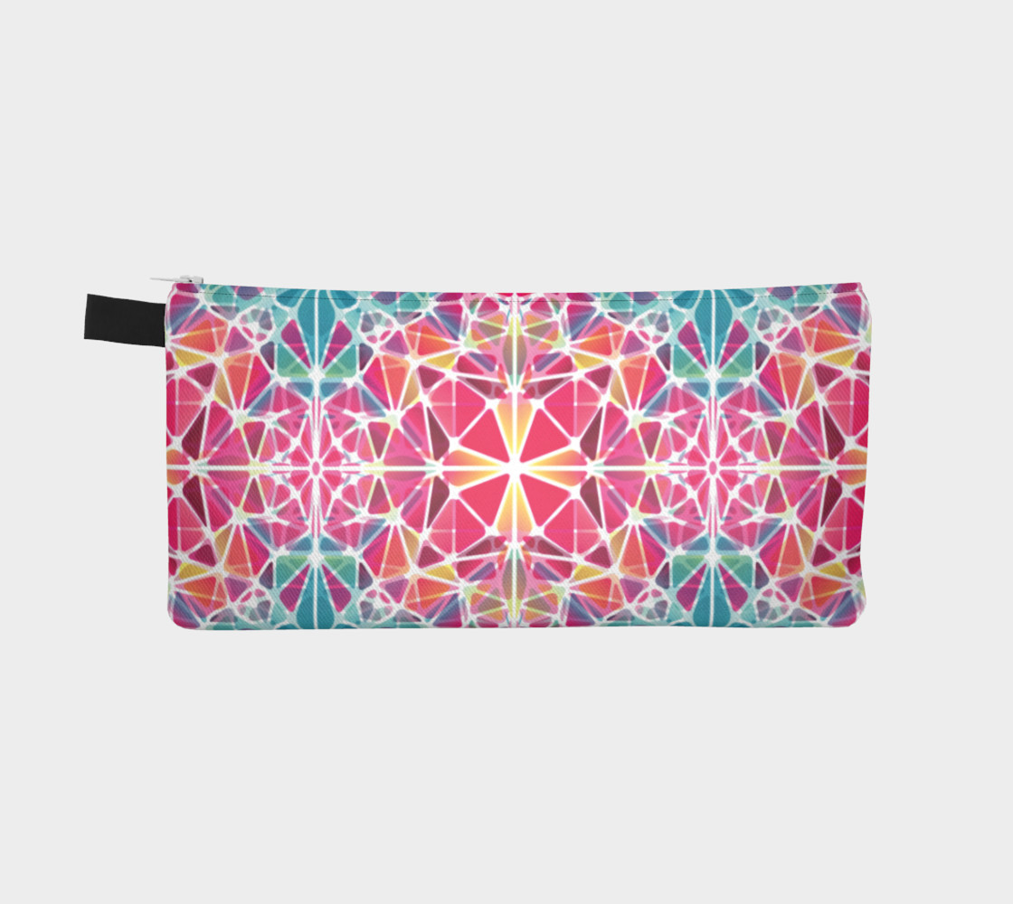 Pink and Blue Kaleidoscope Pencil Case preview #2