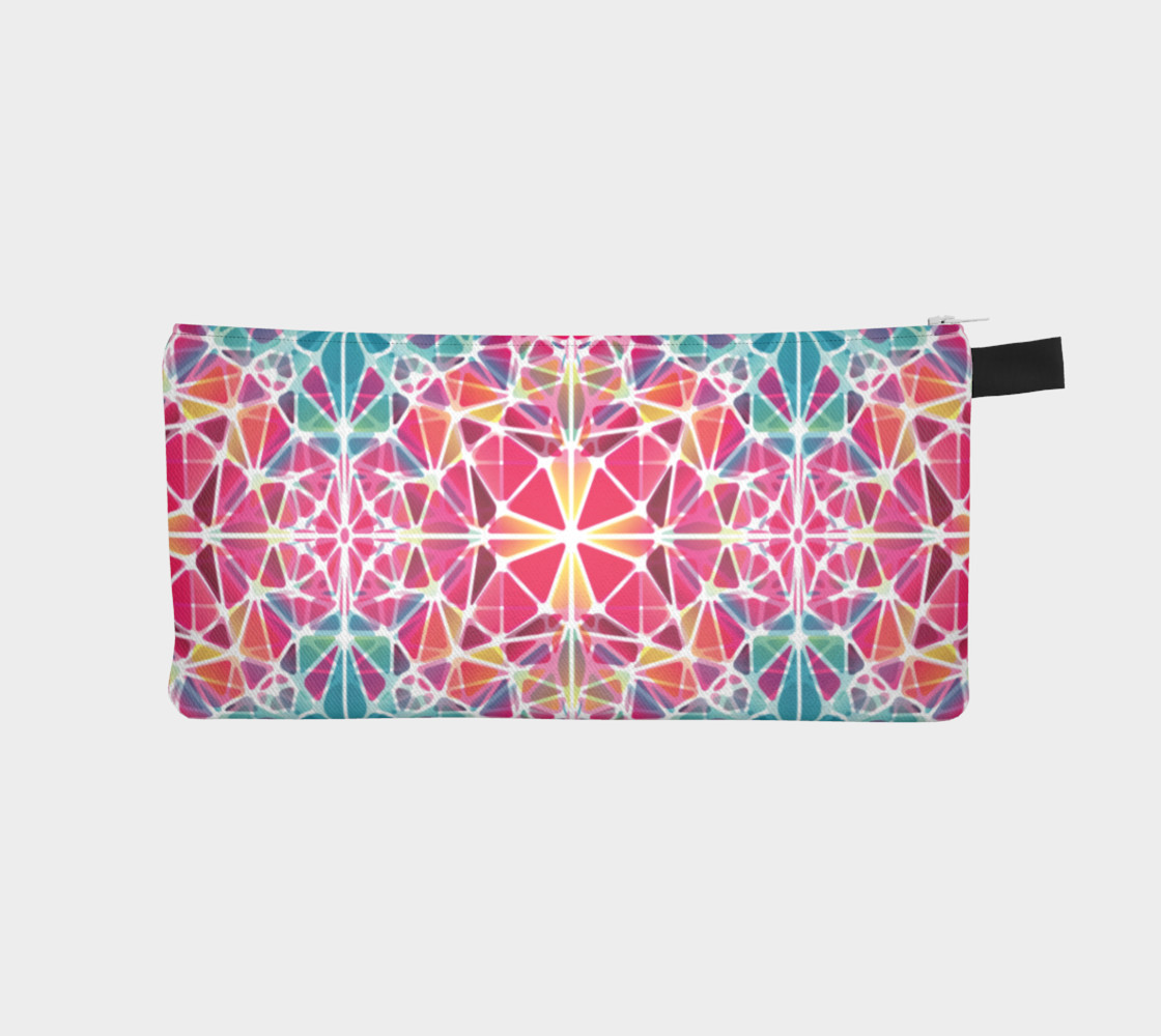 Pink and Blue Kaleidoscope Pencil Case preview #1