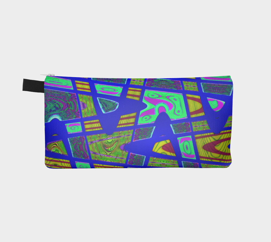 Bright Blue Yellow Abstract preview #2