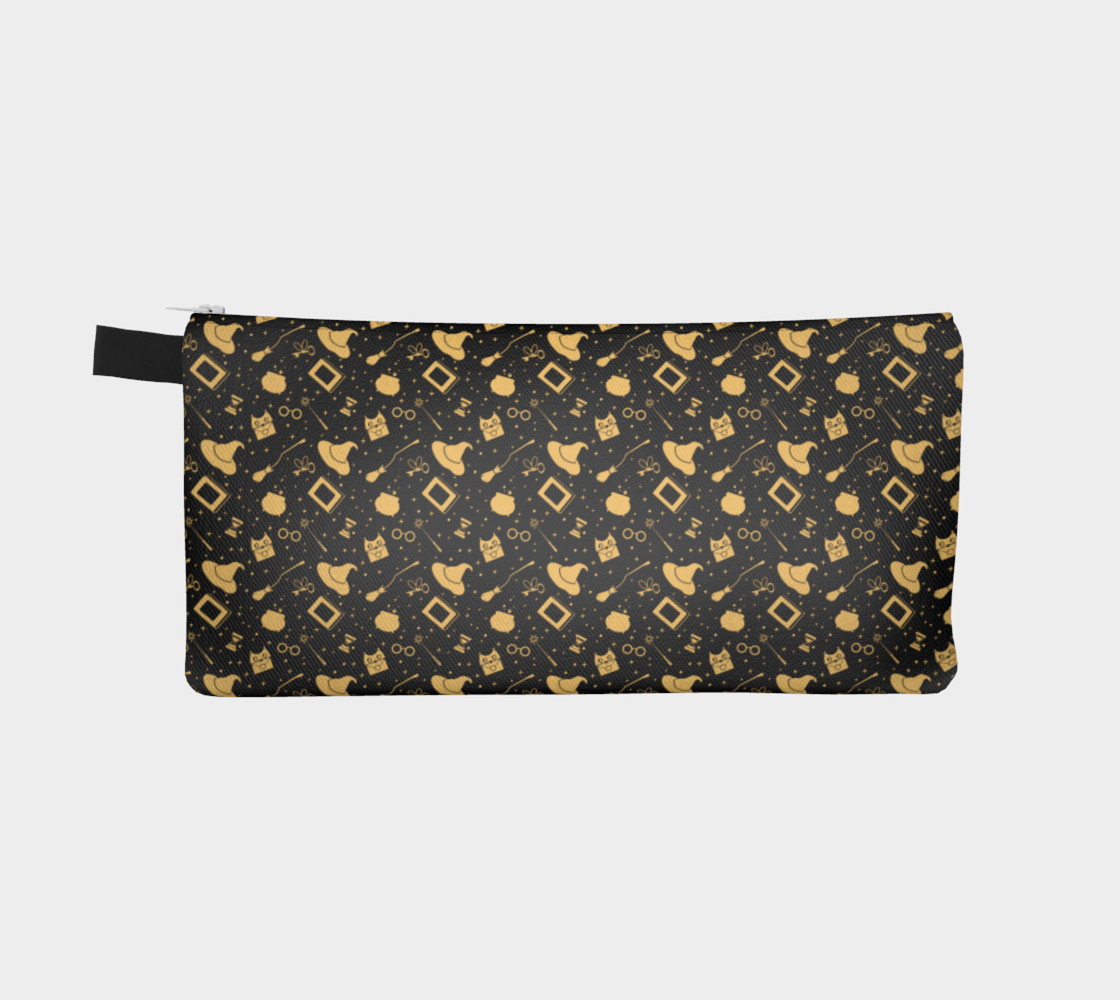 Magic symbols black pencil case preview #2