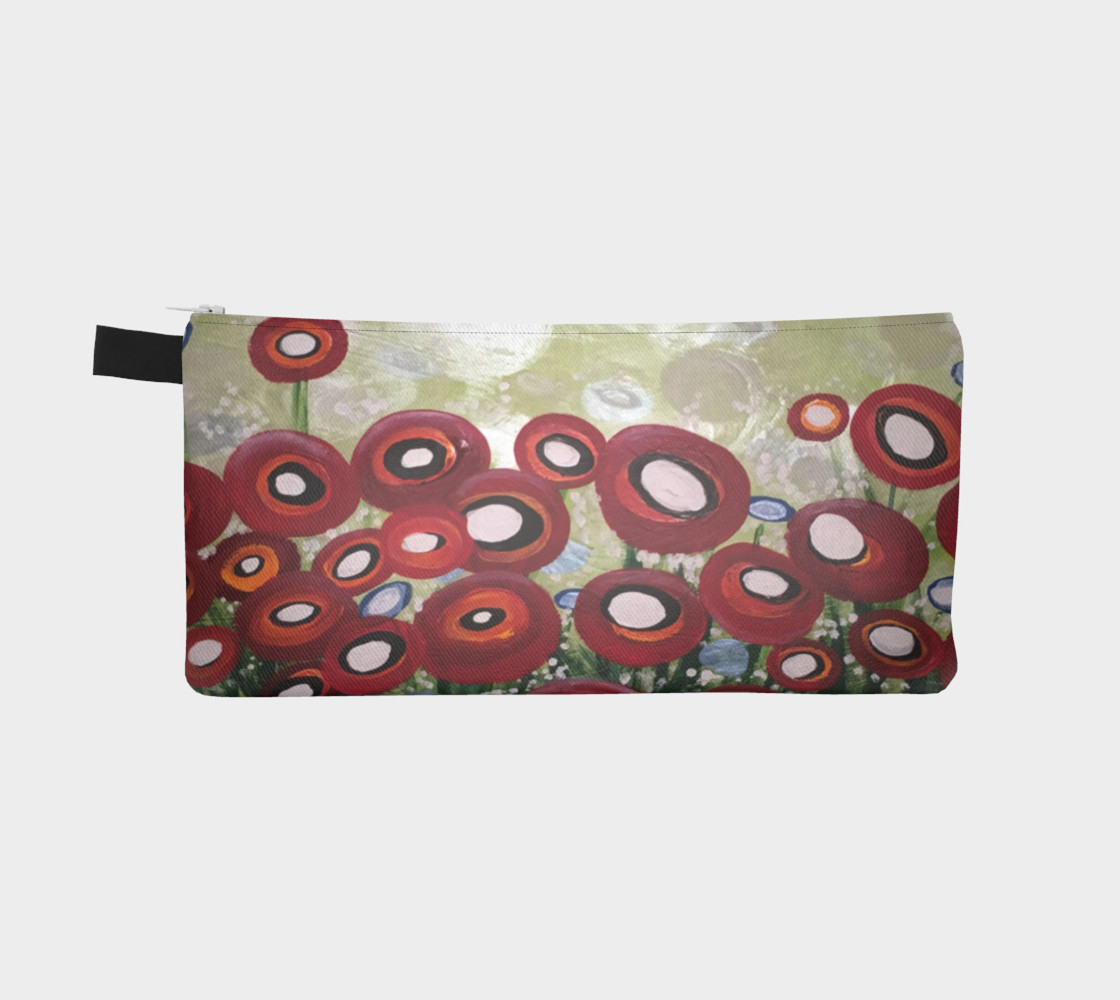 Whimsical Poppy Pencil Case preview #2