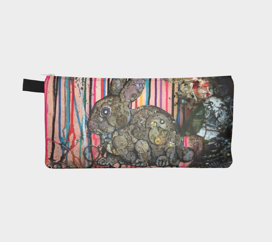 Clockwork Bunny Zippered Pouch preview #2