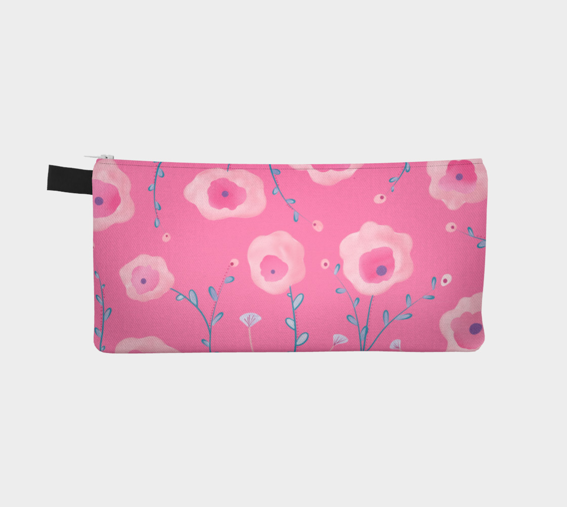 Watercolor Flowers Pencil Case preview #2