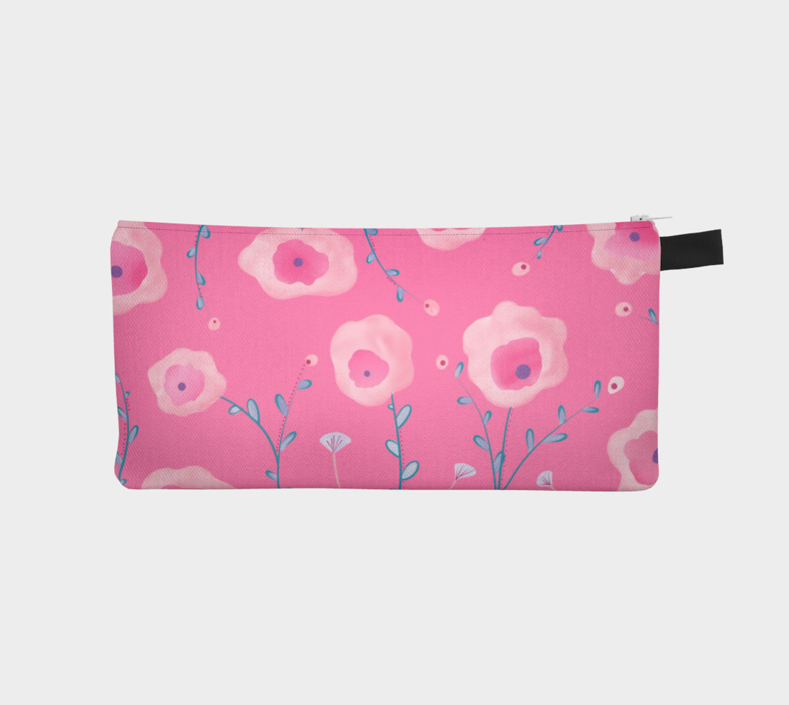 Watercolor Flowers Pencil Case preview #1