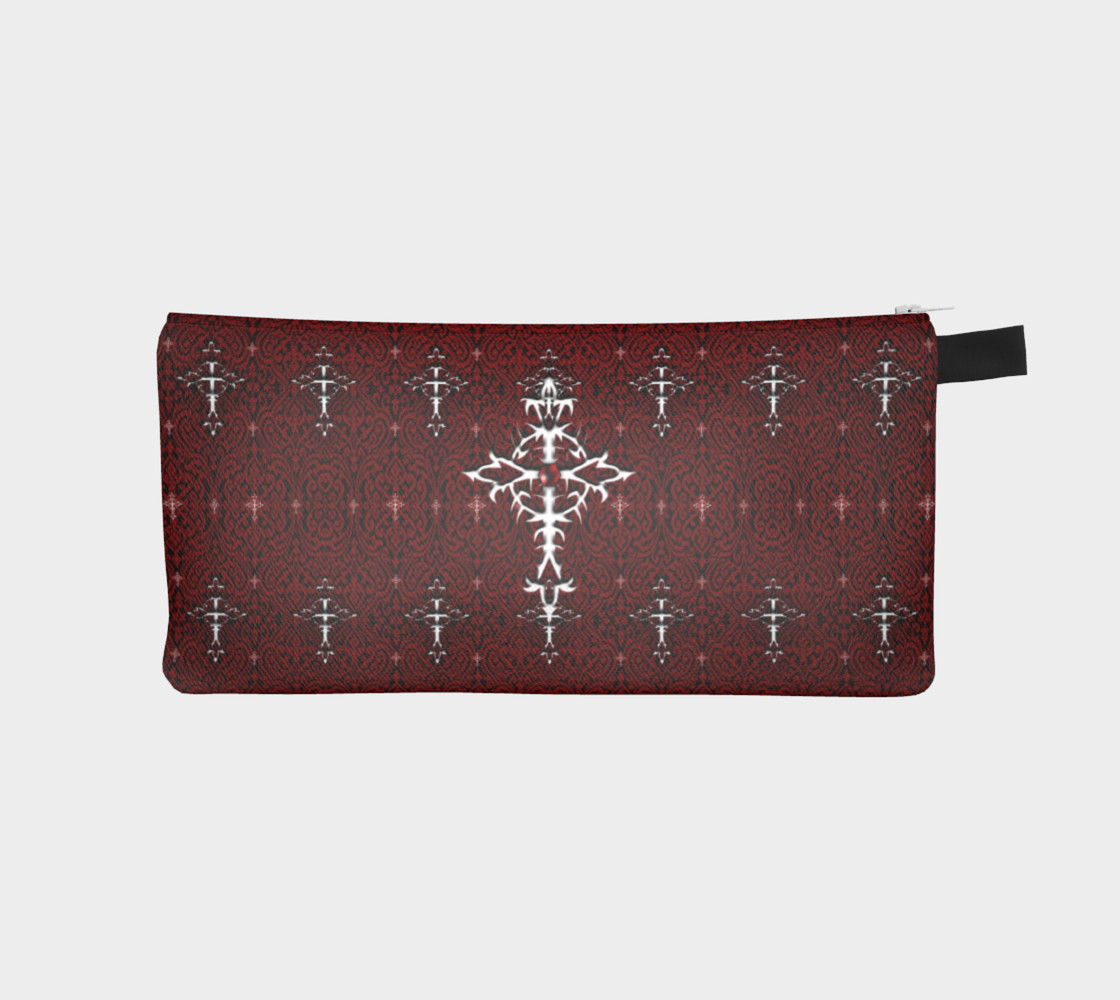Silver Cross Vampire Damask Gothic Clutch preview #1