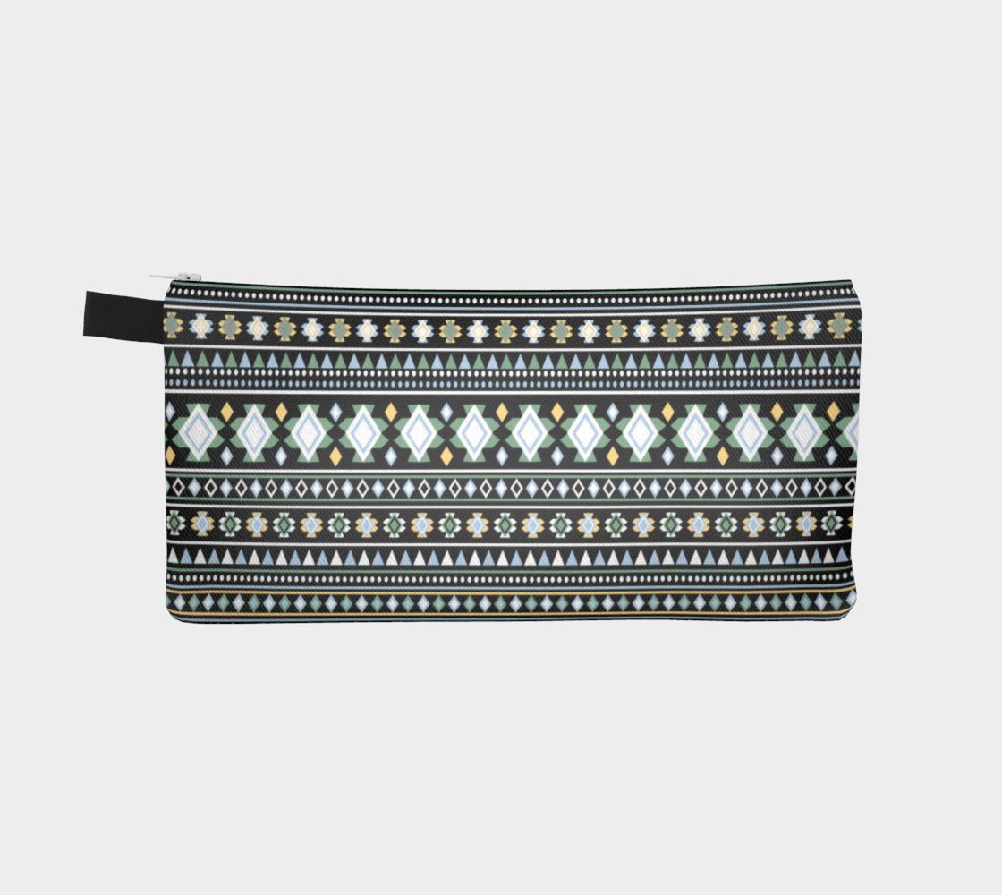 Aztec Black Print Pencil Case preview #2