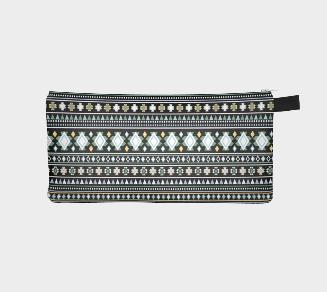 Aztec Black Print Pencil Case preview #1