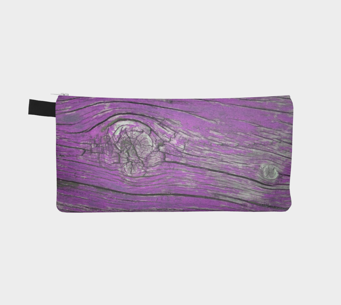 Wood Knots Purple Pencil Case preview #2