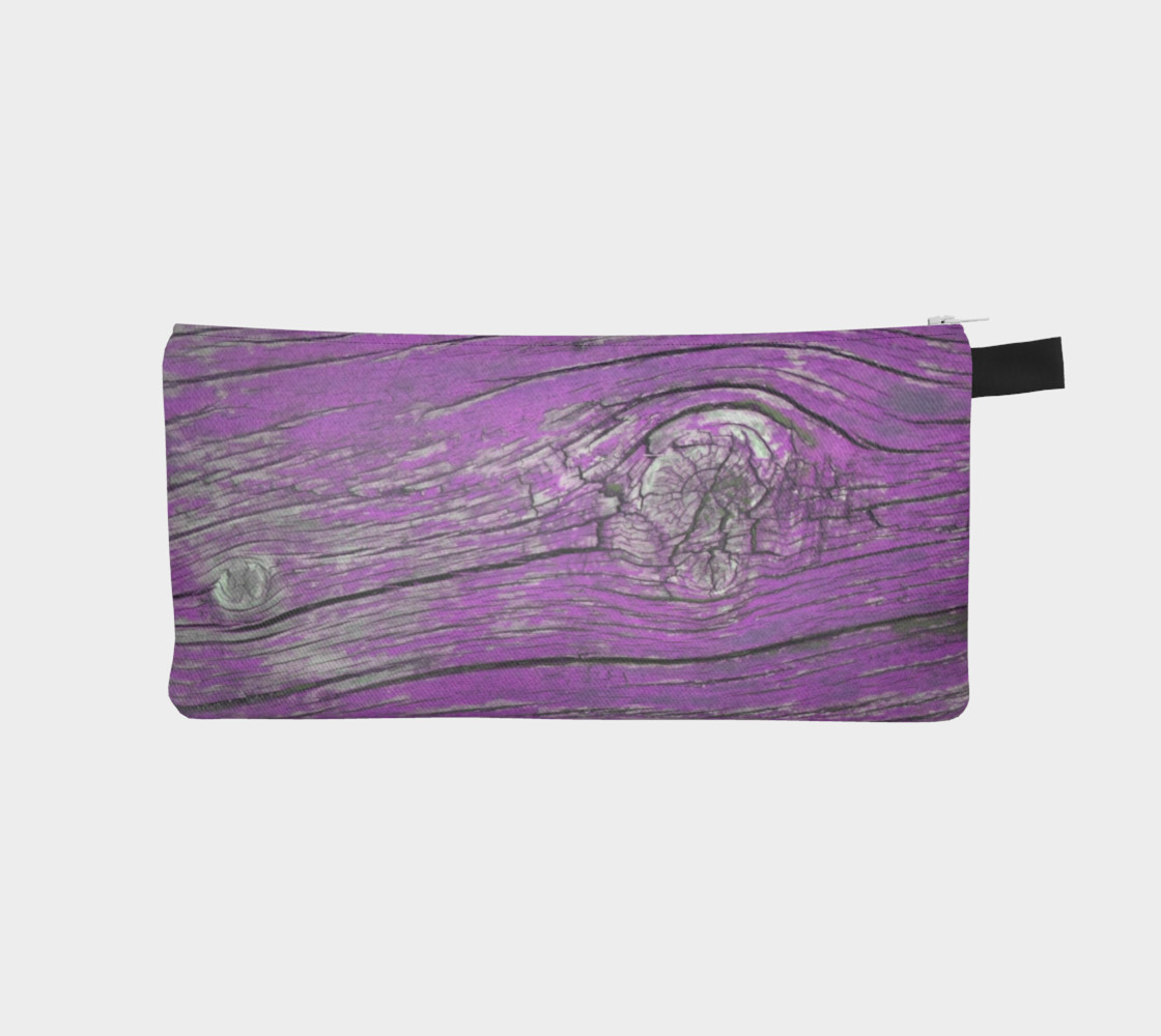 Wood Knots Purple Pencil Case preview #1