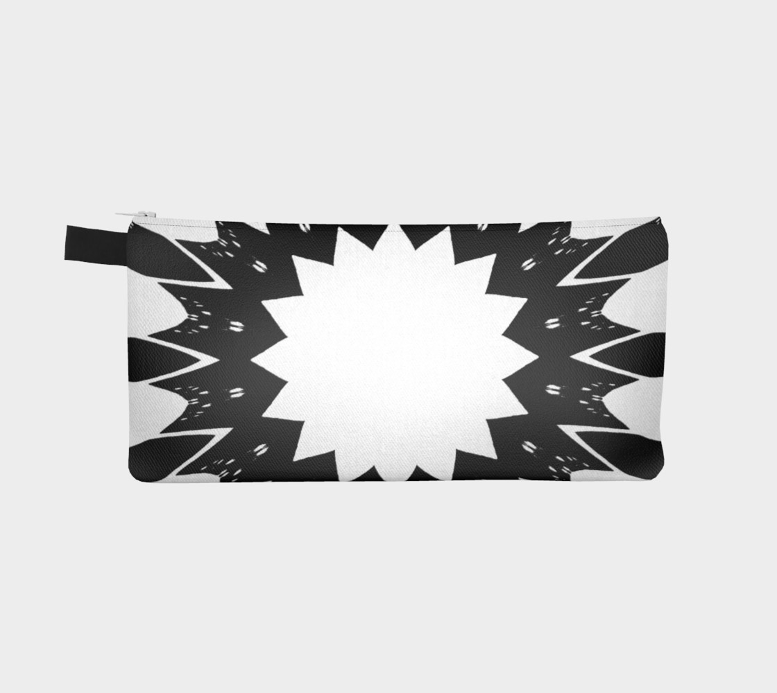 Star Black and White Pencil Case preview #2