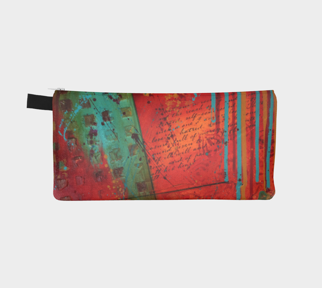 Red Abstract Pencil Case preview #2