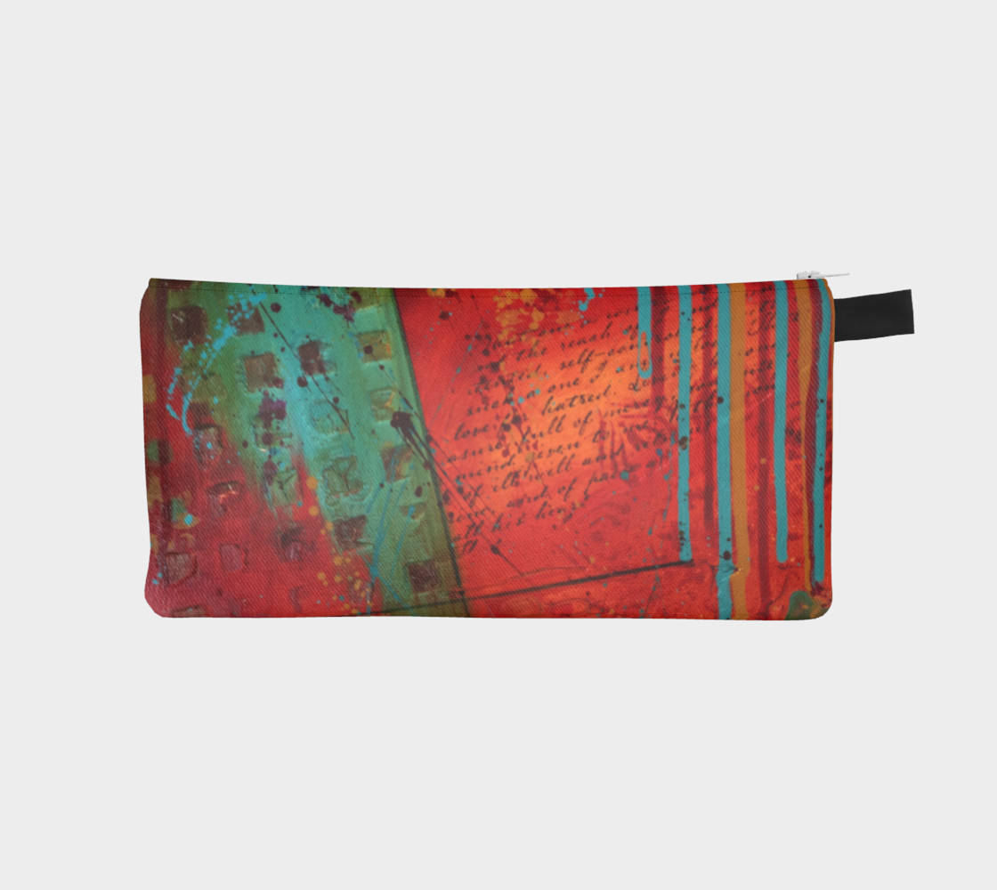 Red Abstract Pencil Case 3D preview