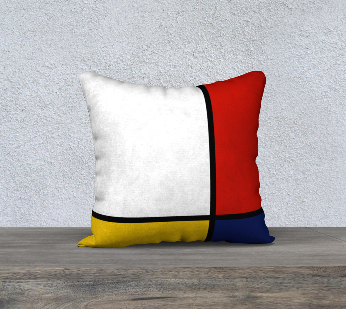 Mondrian Style Abstract Art Red Blue Yellow preview #1