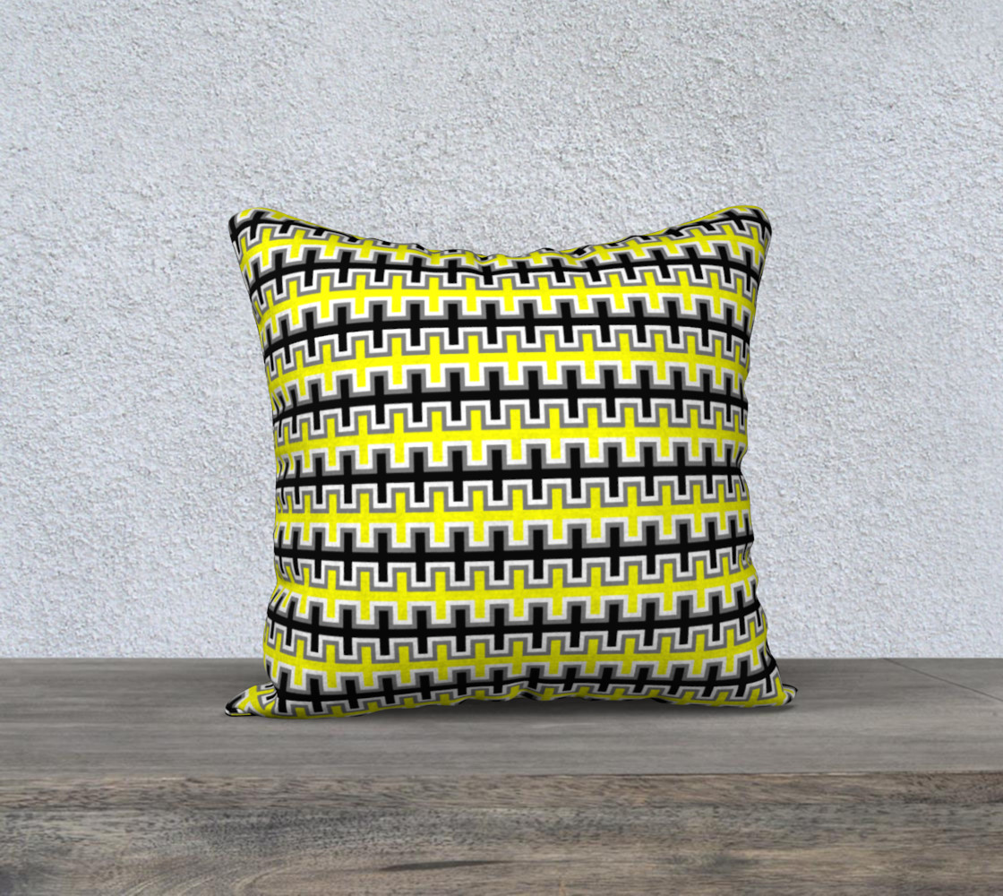 Aperçu de Black, Yellow, Grey, and White Southwest Blanket #1