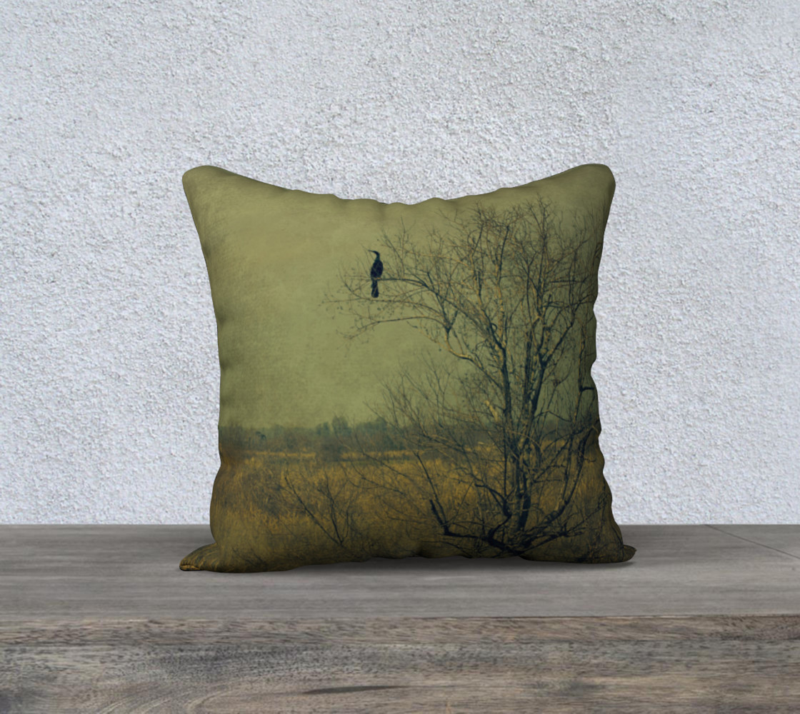 Glossy ibis in tree full pillow 3D preview
