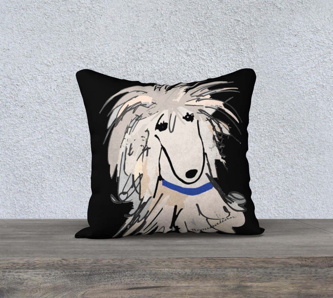 Pillow Poolde cover - Sergio in black preview #1
